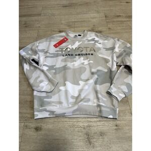 Official Toyota Land Cruiser Embroidered Camo‎ Crewneck Sweatshirt Sz Medium NWT